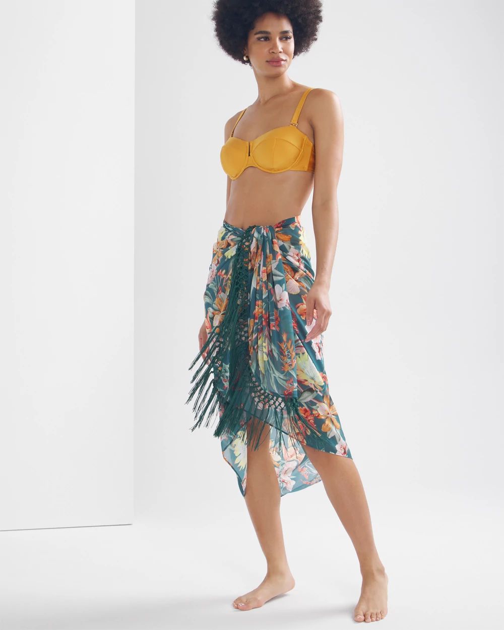 Fringe Sarong Swim Cover Up White House Black Market